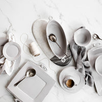 Lastra Light Gray Salad Plate Vietri