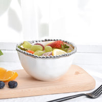 Pampa Bay Salerno Small Bowl with Silver Beaded Rim