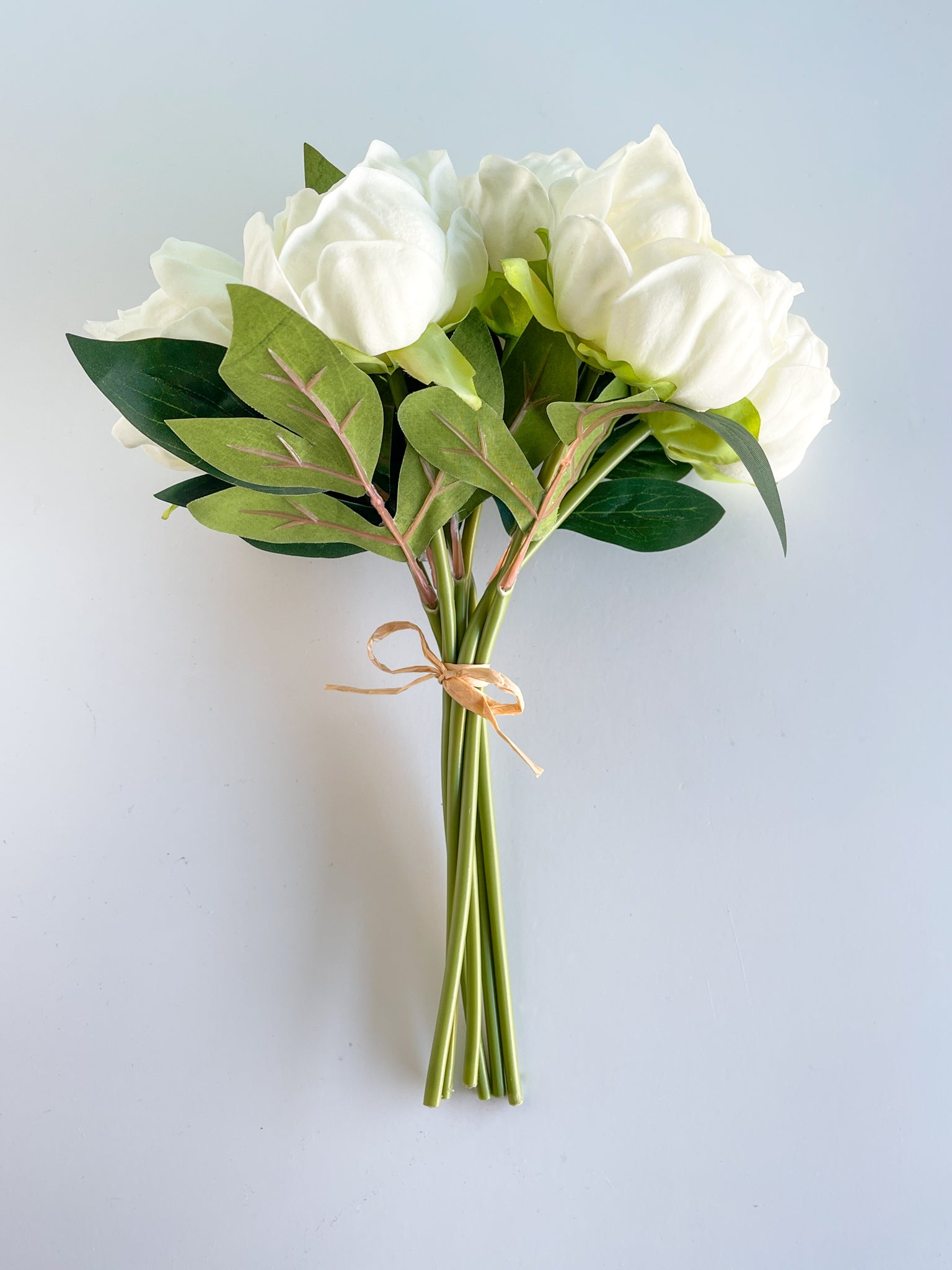 White Real Touch Tulip Bouquet