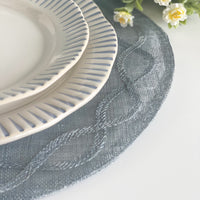 Sitio Stripe Indigo Dinner Plate