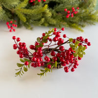 Small Red Berry Candle Ring