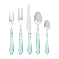 Vietri Aladdin Brilliant Aqua Five Piece Flatware Set