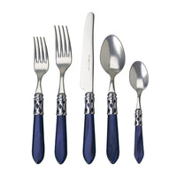Vietri Aladdin Brilliant Blue Five Piece Flatware Set
