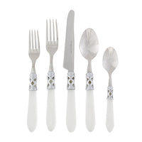Vietri Aladdin Brilliant Clear Five Piece Flatware Set