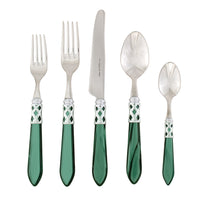 Vietri Aladdin Brilliant Green Five Piece Flatware Set