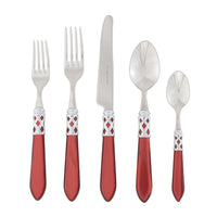 Vietri Aladdin Brilliant Red Five Piece Flatware Set