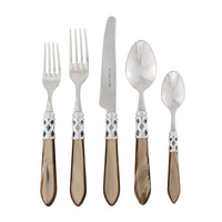 Vietri Aladdin Brilliant Taupe Five Piece Flatware Set