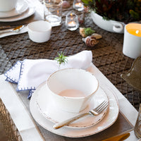 Vietri White Lastra Salad Plate