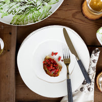 White Lastra Dinner Plate Vietri