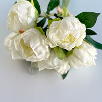 White Real Touch Peony Bundle