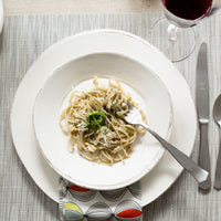 White Vietri Lastra Pasta Bowl