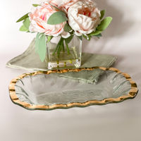 Annieglass Ruffle Rectangular Bowl