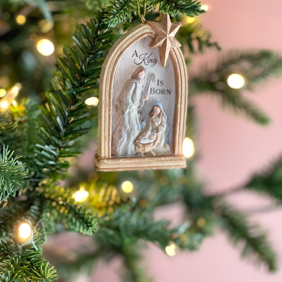 A King is Born Nativity Ornament