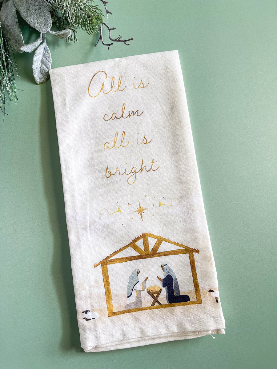 All Is Bright Tea Towel