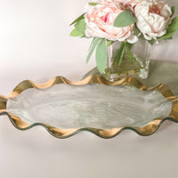 Annieglass Ruffle Oval Platter