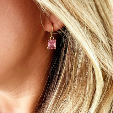 Arden Pink Cubic Zirconia Earrings