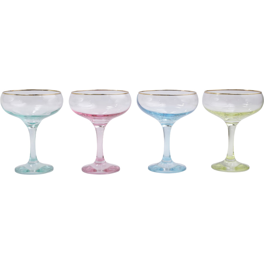 Assorted Vietri Rainbow Coupe Glass
