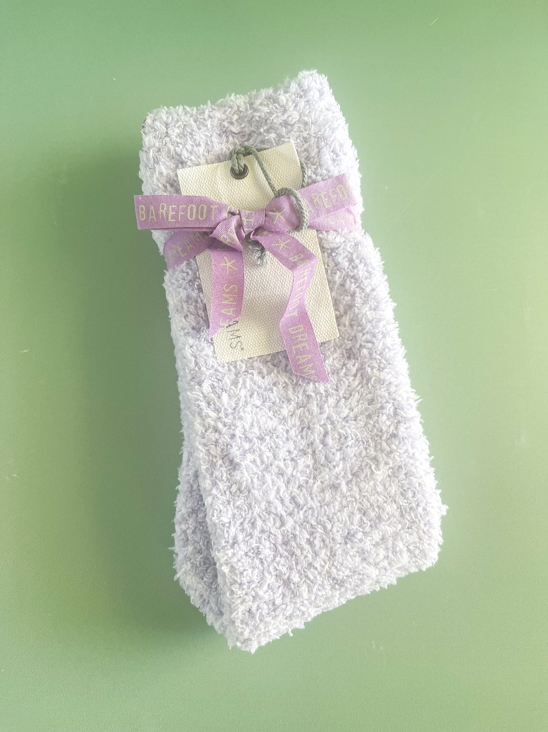 Barefoot Dreams CozyChic Lilac White Heathered Youth Socks