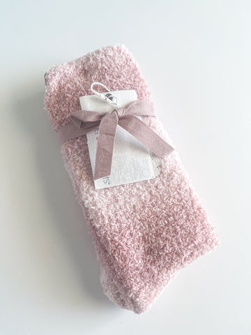 Barefoot Dreams Cozychic Teaberry Spacedye Socks