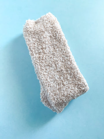 Barefoot Dreams Stone Heathered Socks