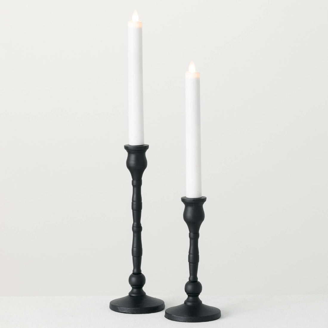 Black Iron Taper Candle Holders