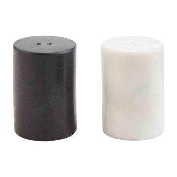 Black and White Marble Salt and Pepper Shakers