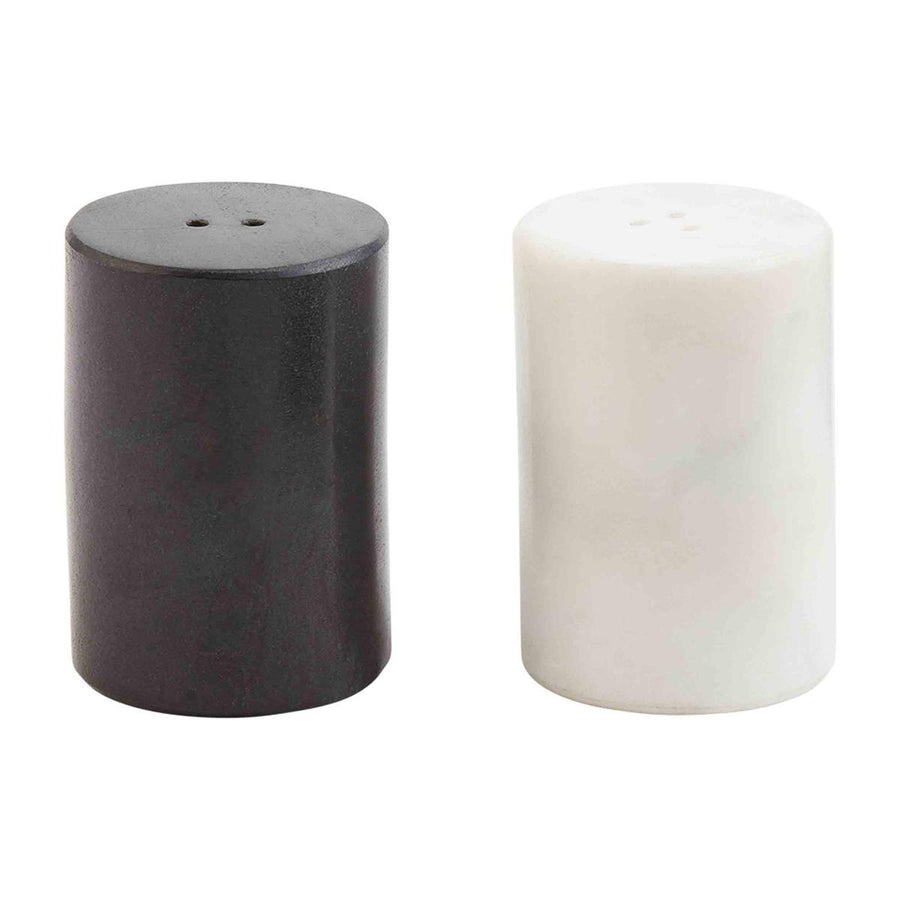 Black and White Marble Salt and Pepper Shakers