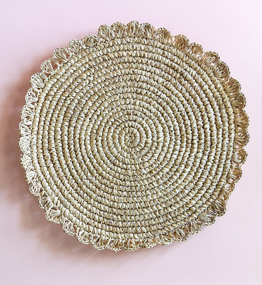 Blossom Natural Round Placemat