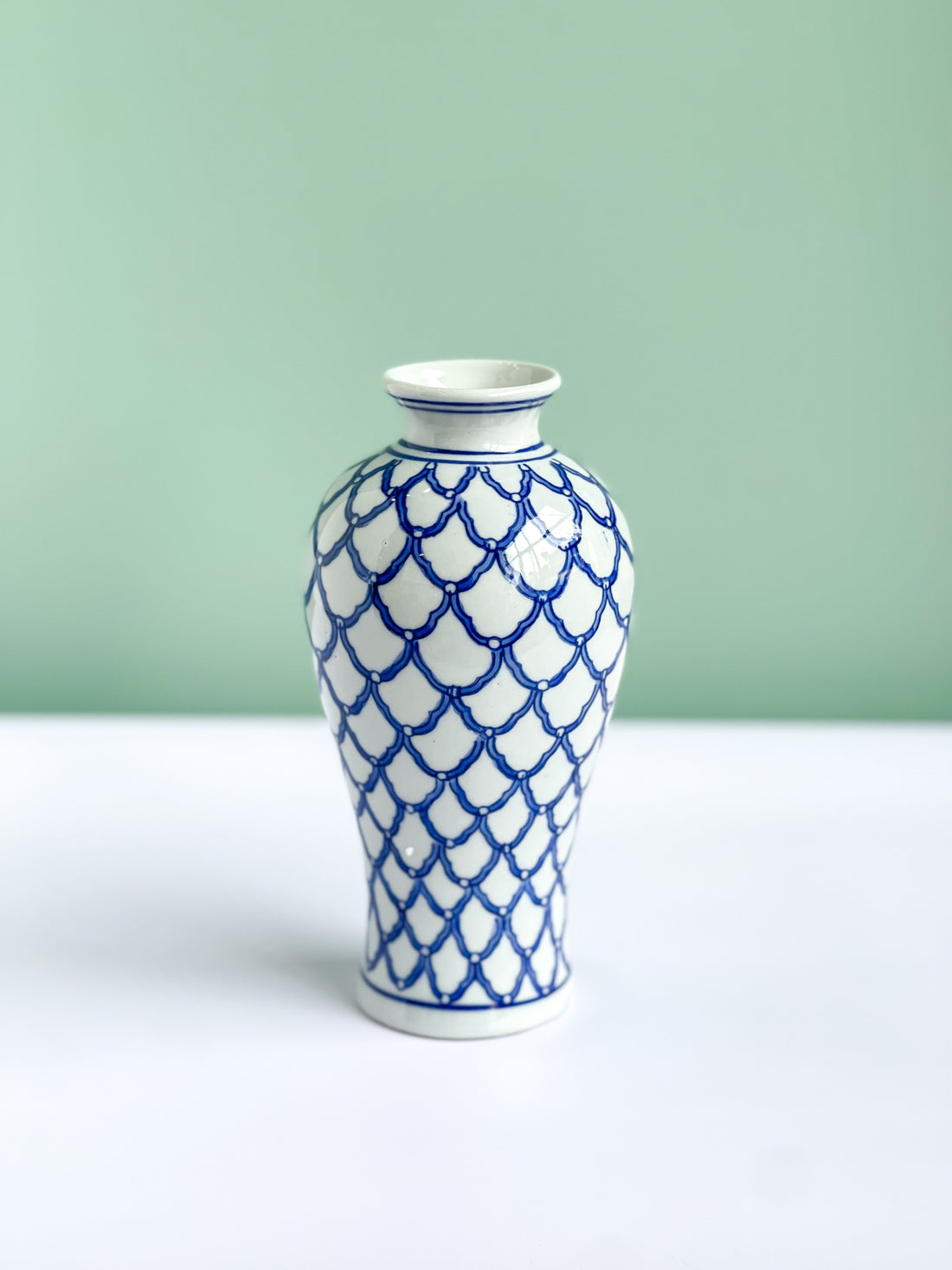 Blue And White Barclay Lattice Vase