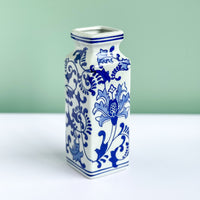 Blue And White Barclay Square Vase