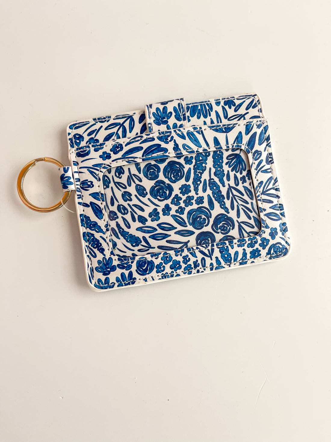 Blue and White Floral Porcelain Wallet