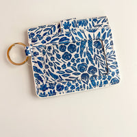 Blue and White Floral Porcelain Wallet