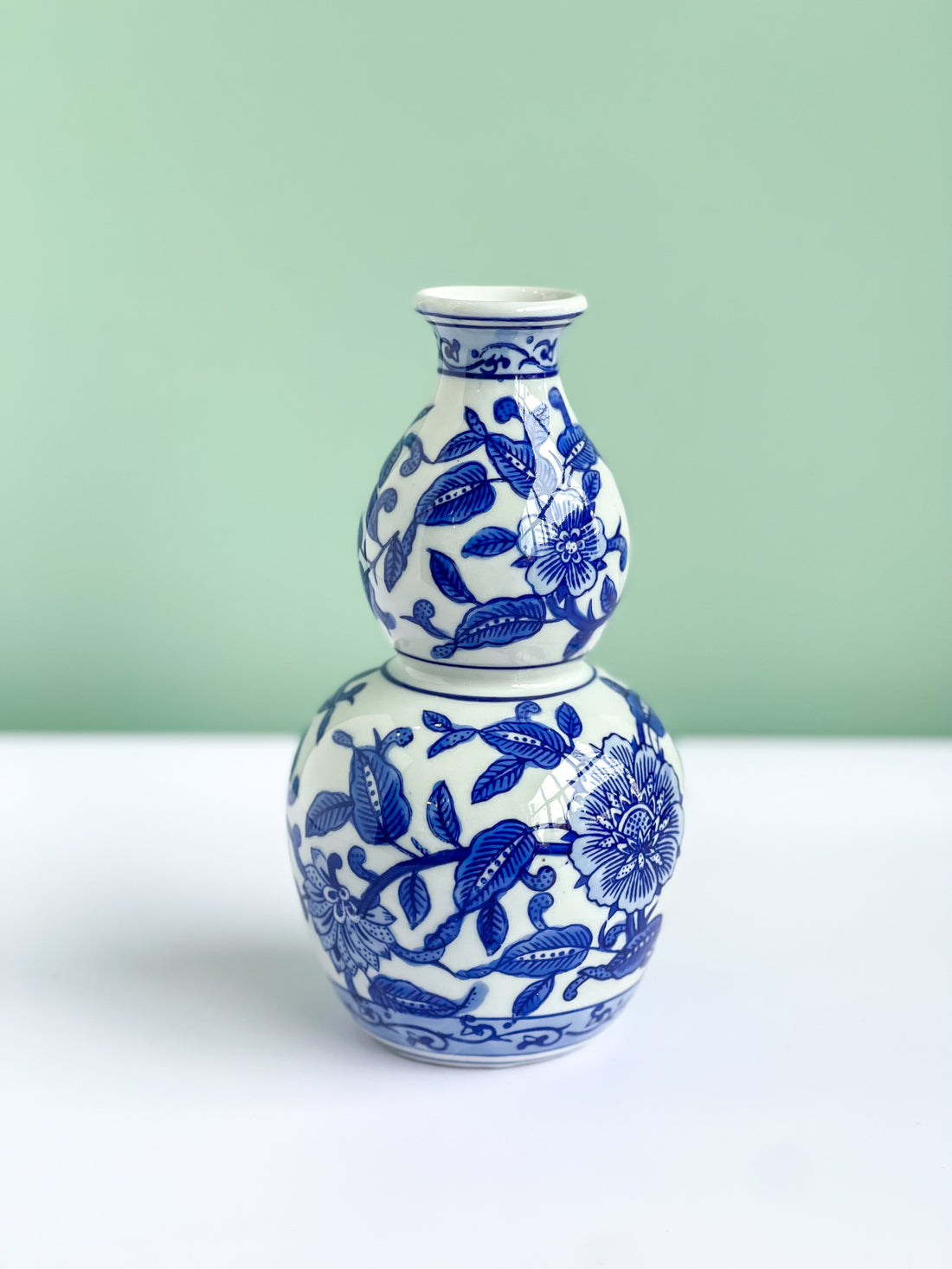 Blue And White Round Barclay Vase