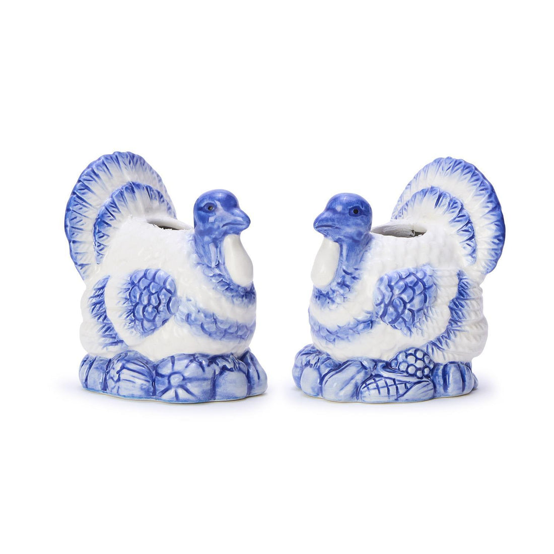 Blue And White Turkey Candleholder