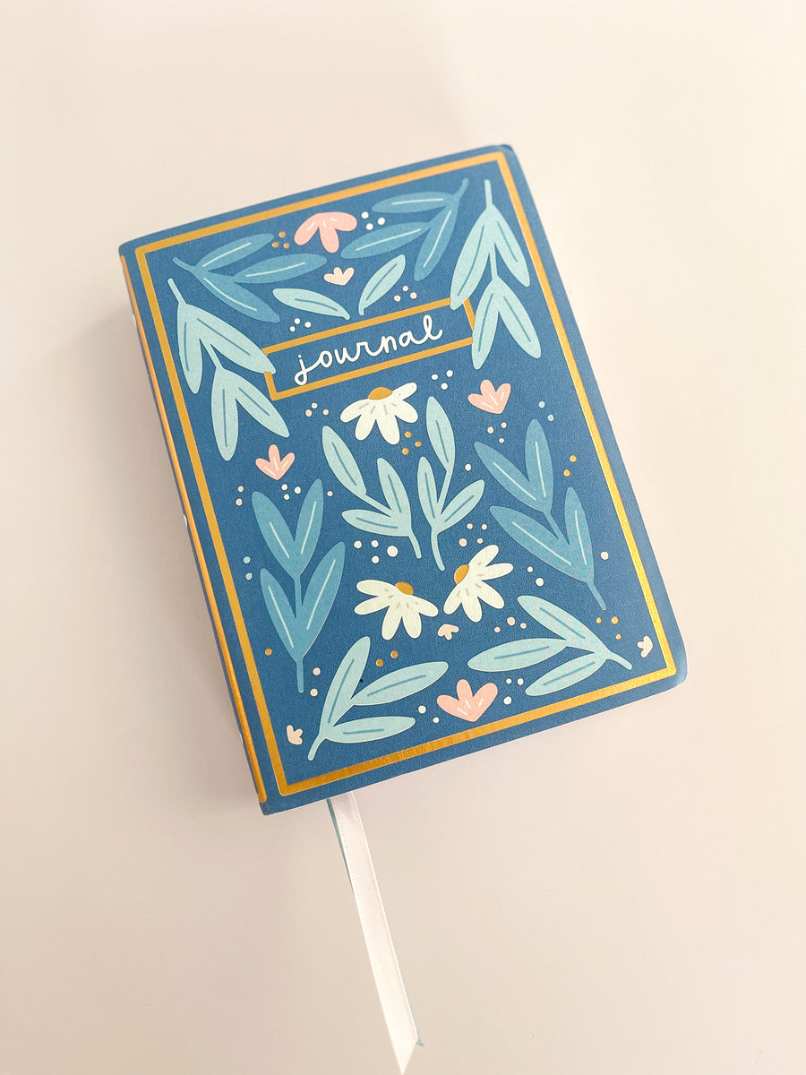 Blue Floral Journal