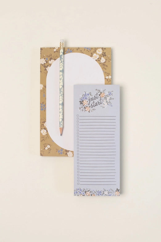 Just Start Floral Notepad