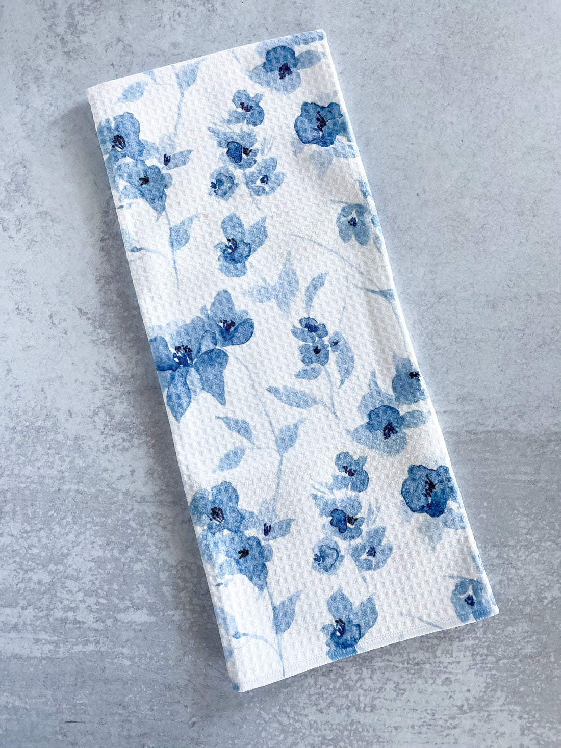 Blue Floral Luxe Towel