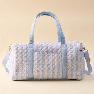 Blue Floral Weekender Bag