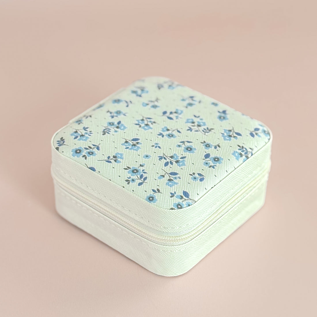 Blue Flower Travel Jewelry Box
