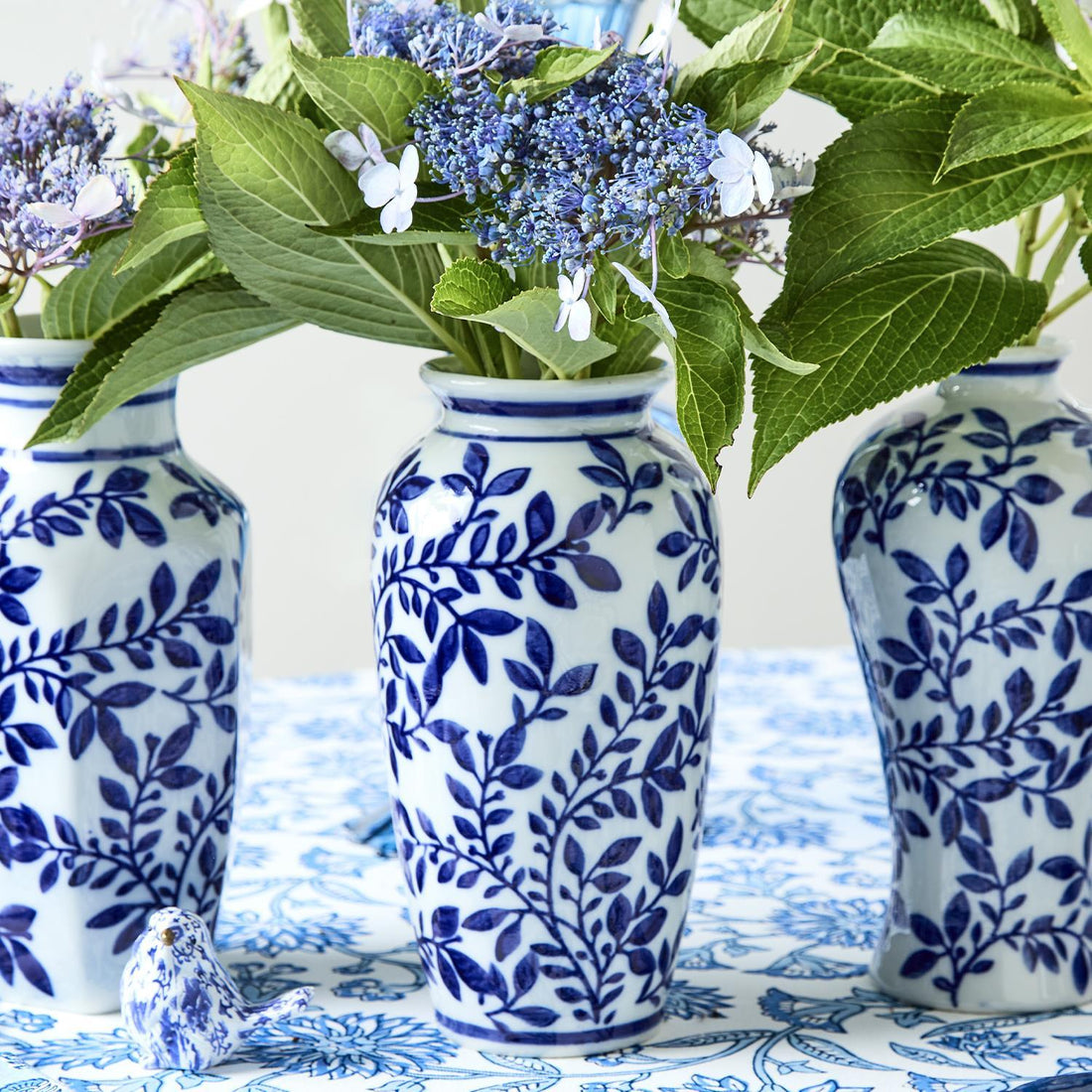 Blue Hand Painted Vase