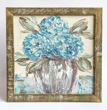 18"x18" Blue Hydrangea Canvas