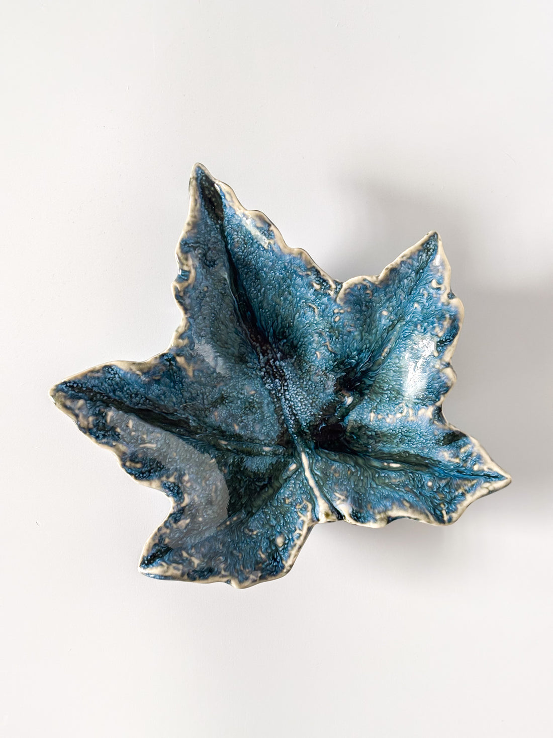 Blue Leaf Decorative Plate