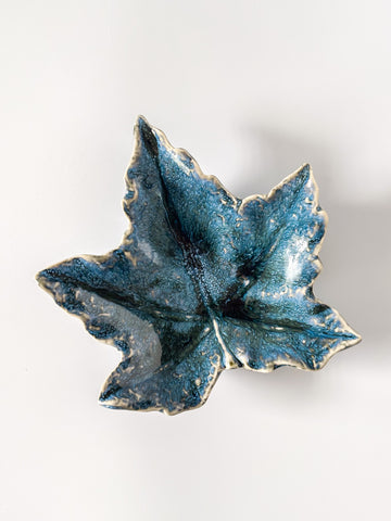 Blue Leaf Decorative Plate