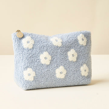 Blue White Flower Pouch