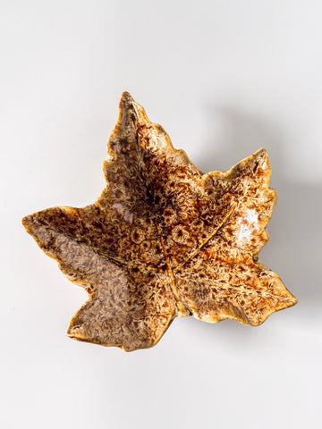 Brown Decorative Leaf Plate