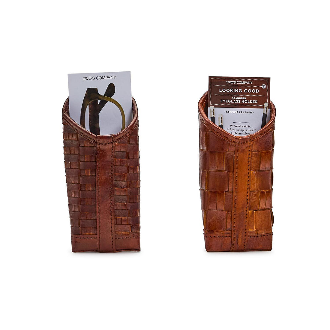 Brown Leather Eyeglass Holder