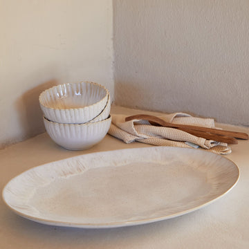 Casafina Eivissa Sand Large Oval Platter