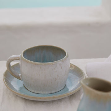 Casafina Eivissa Sea Blue Tea Cup And Saucer