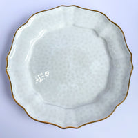 Casafina Impressions White and Gold Dinner Plate