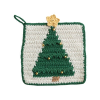 Christmas Tree Crochet Pot Holder